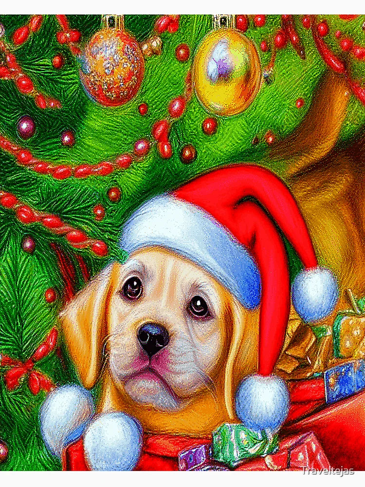 Adorable Christmas Puppy