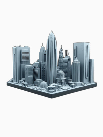 3D Printed Futuristic City Skyline