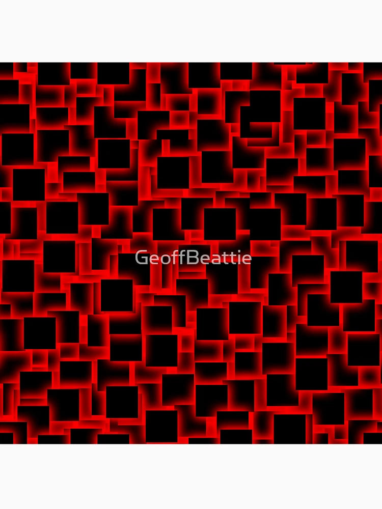3d squares on glowing red backdrop
