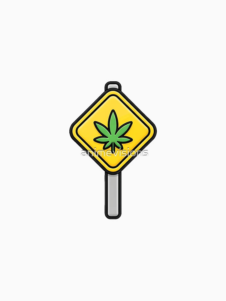 3D model weed leaf sign