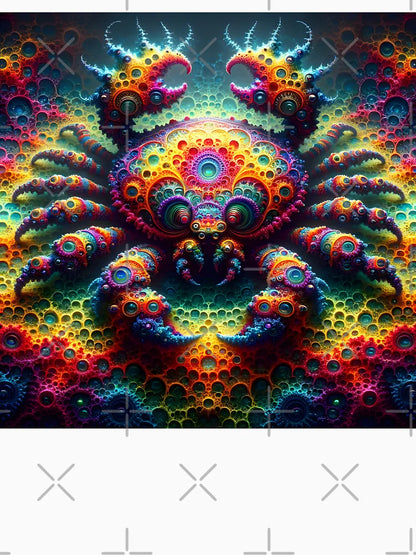 A.I. Psychedelic Fractal Crab 0003 FunFractals ChromaDepth 3D