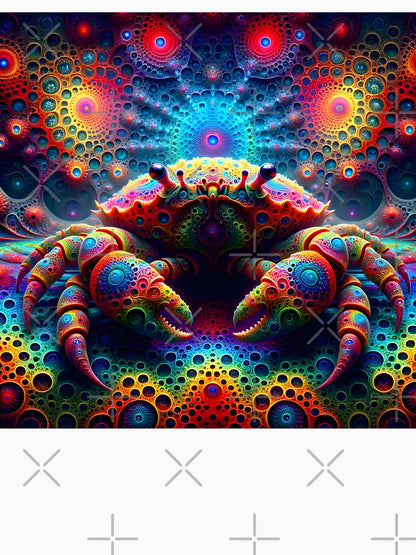 A.I. Psychedelic Fractal Crab 0002 FunFractals ChromaDepth 3D