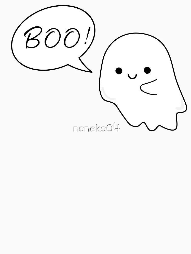 Adorable ghost saying boo for halloween big