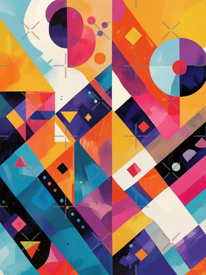 Abstract Geometric Rainbow Pattern 6