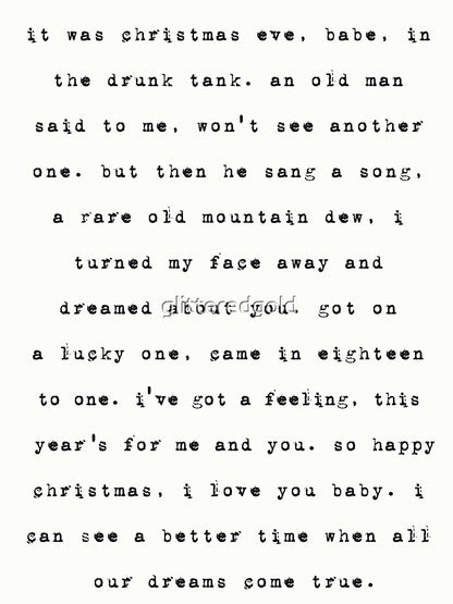 Fairytale of New York.