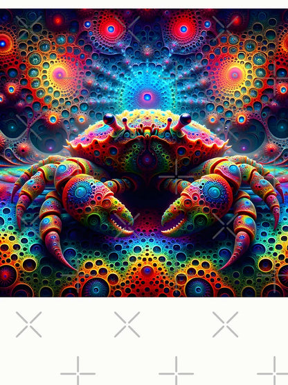 A.I. Psychedelic Fractal Crab 0002 FunFractals ChromaDepth 3D