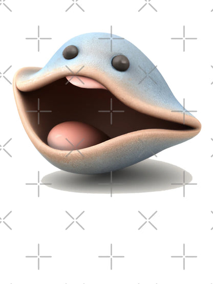 3D rendering of a Happy Smiling Clam