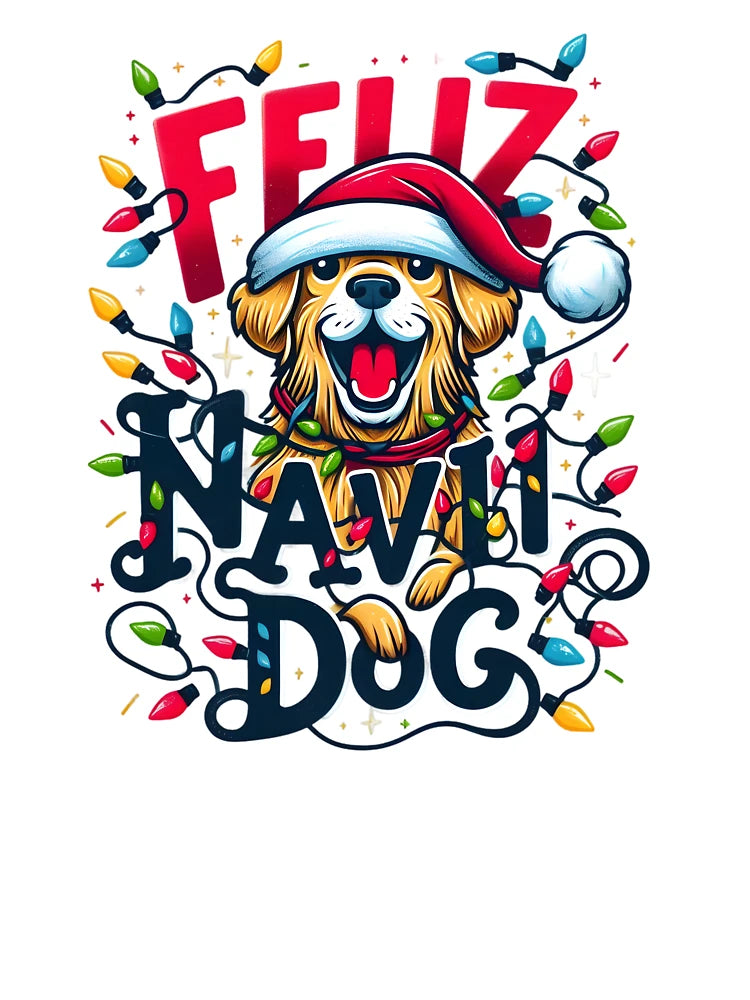 Feliz Navi-Dog Christmas Design – Funny Holiday Dog Tees