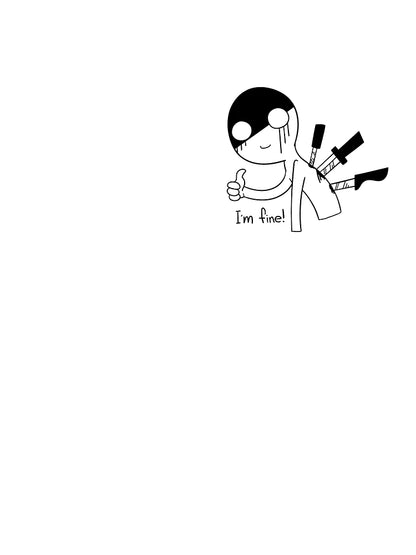 a man with a knife in the back