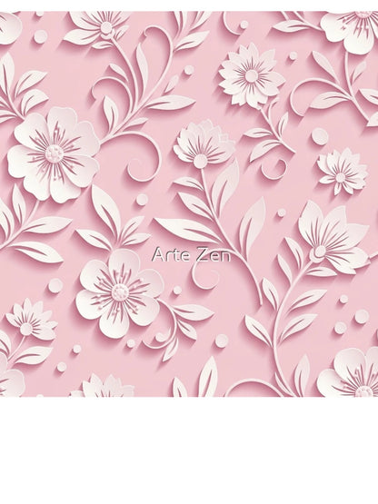 Elegant 3D Blush Pink Paper Flowers