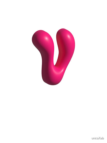 3D Pink Jelly Letter V – Glossy Bubble Alphabet Art