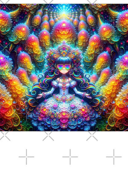 A.I. Psychedelic Fractal Anime Girl 8K 0025 FunFractals ChromaDepth 3D