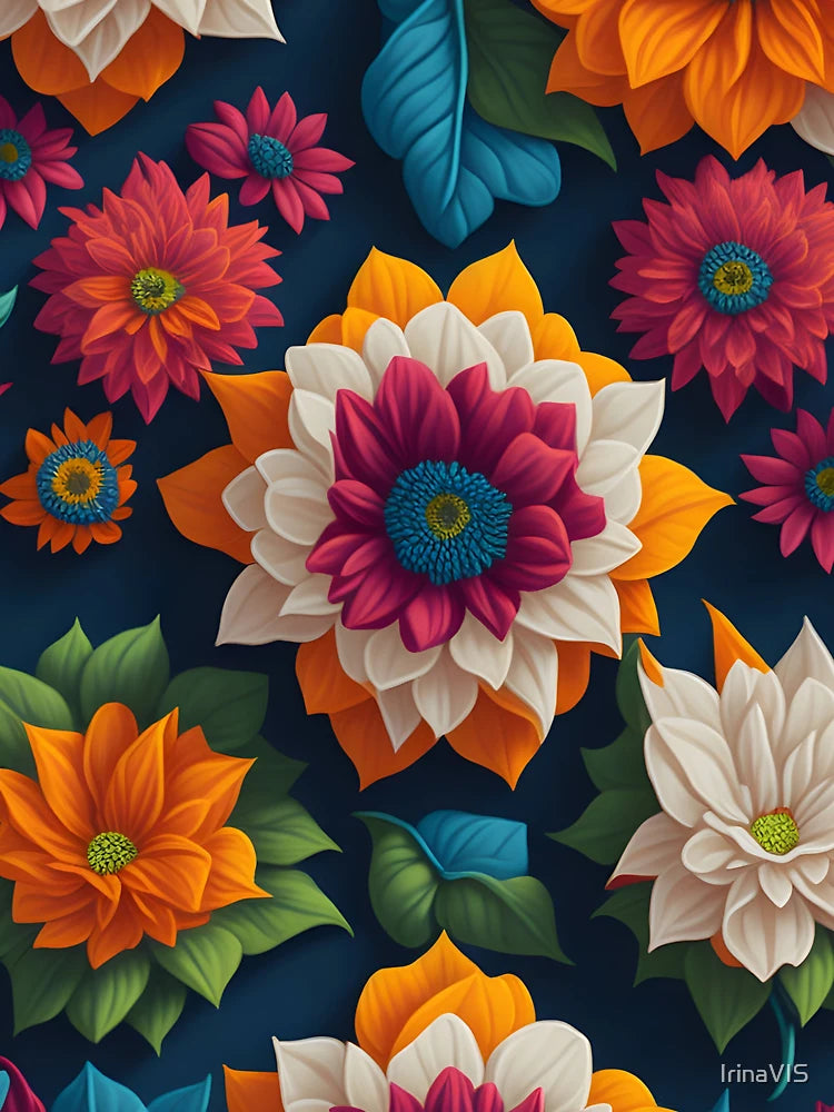3D flowers Pattern