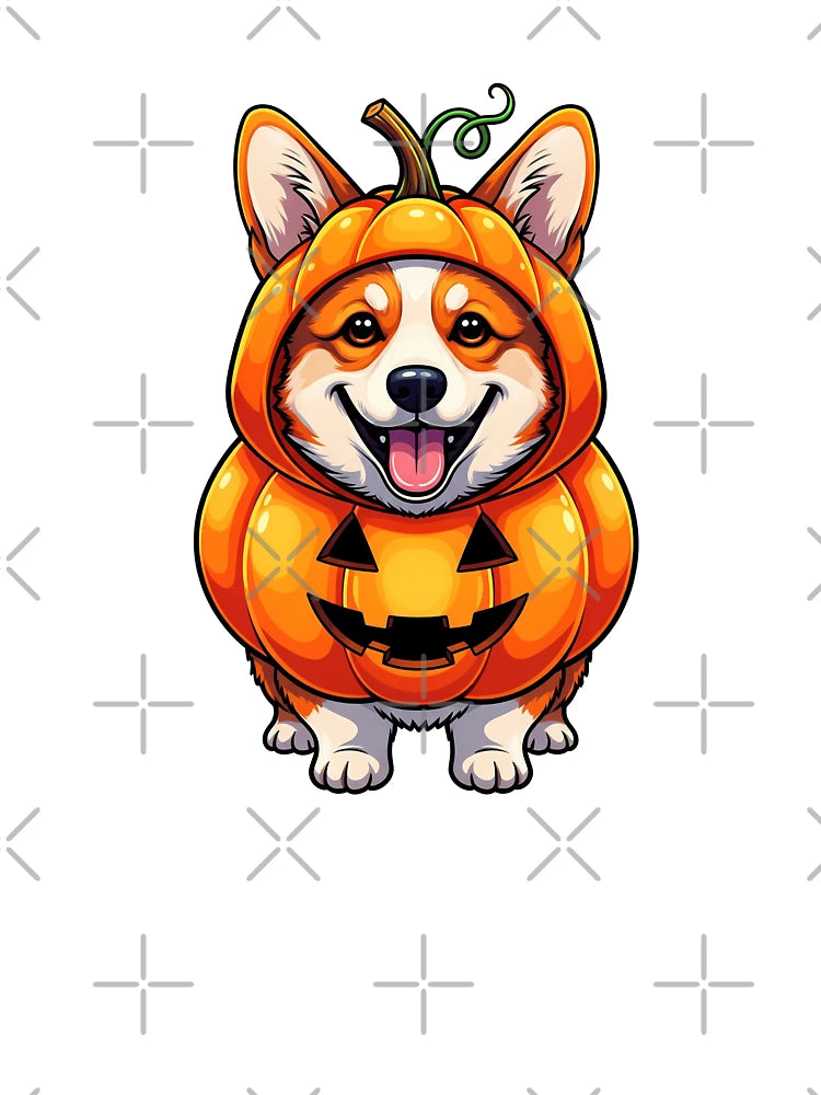 Festive Halloween Corgi Dressed as a Pumpkin for Seasonal Fun