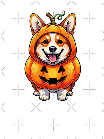 Festive Halloween Corgi Dressed as a Pumpkin for Seasonal Fun