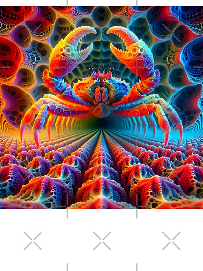 A.I. Psychedelic Fractal Crab 0005 FunFractals ChromaDepth 3D