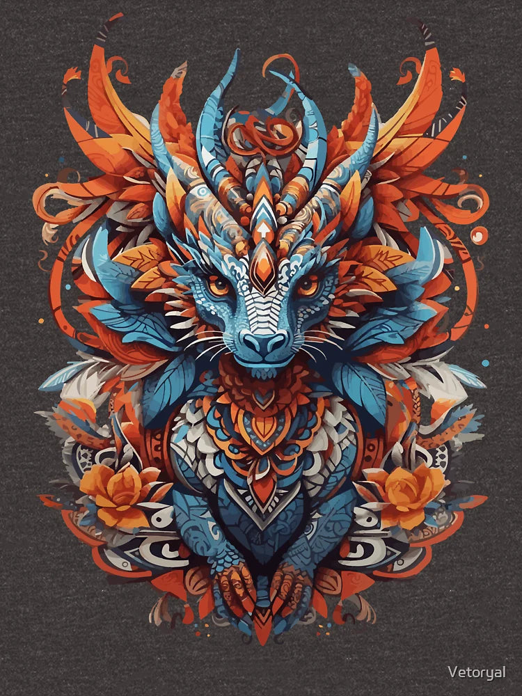 Dragon in tribal style