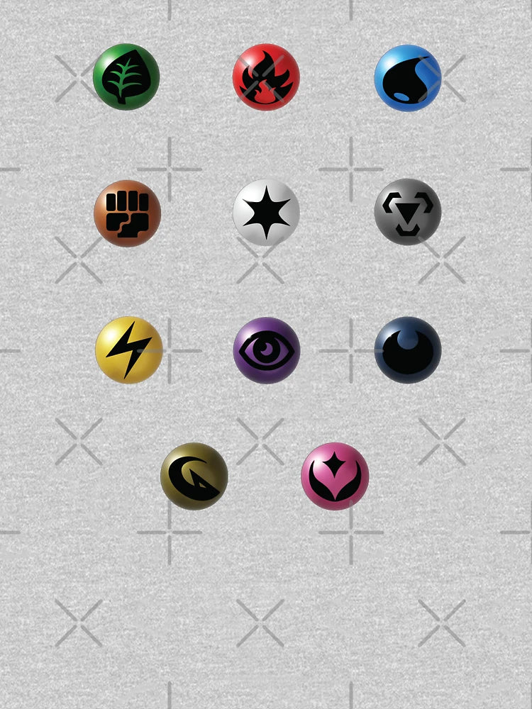 3D Energy Types Sticker Pack