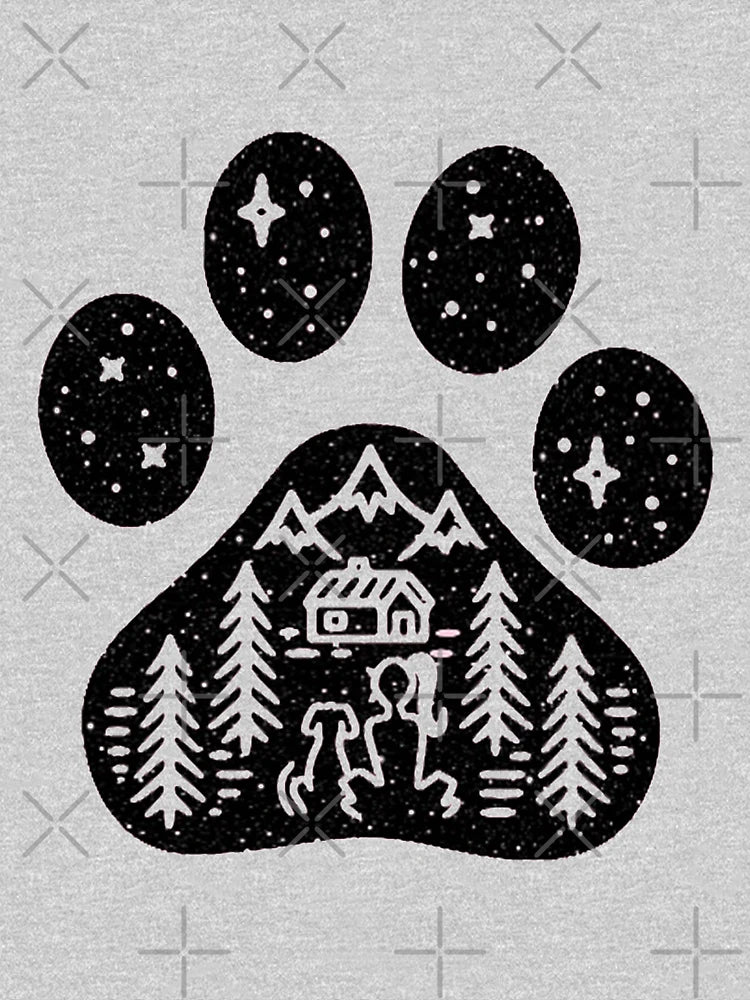 Dog paw camping best gift for puppies lover