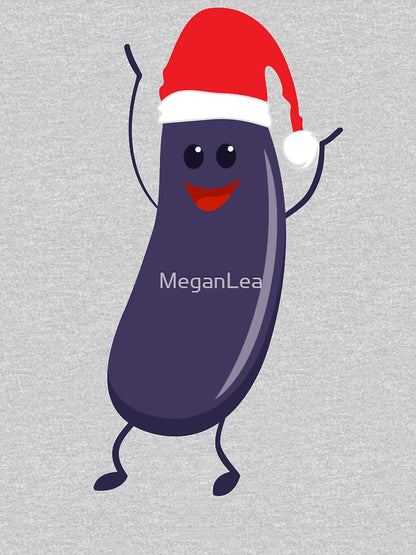 Eggplant in a Santa Hat - Christmas Fruits and Vegetables Series