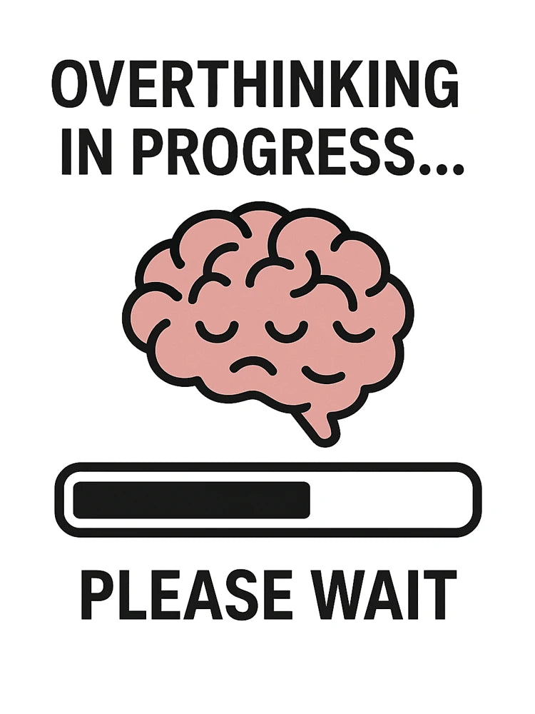 Overthinking in Progress Funny Brain Design