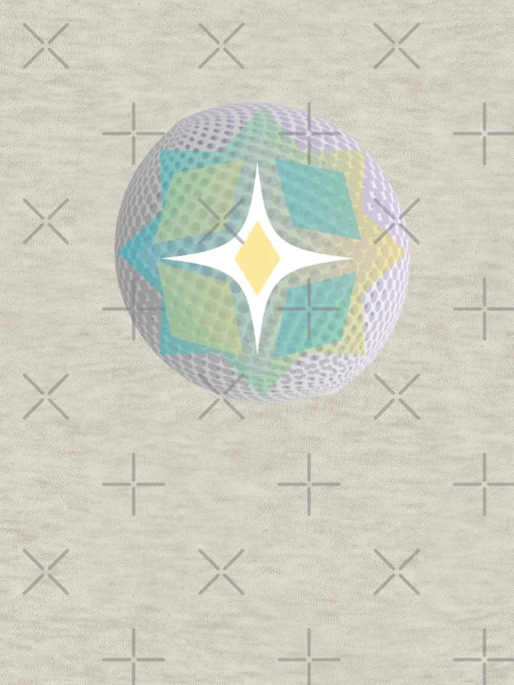 3D Polka Green Grey Yellow