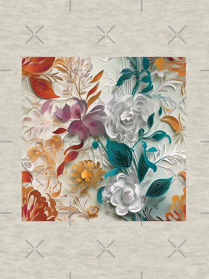 3D paper illustration of floral arrangement in shades of lavender and pink