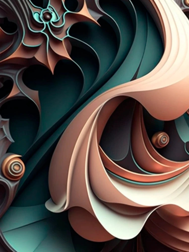 3D Art Optical Illusion Vibrant Colors