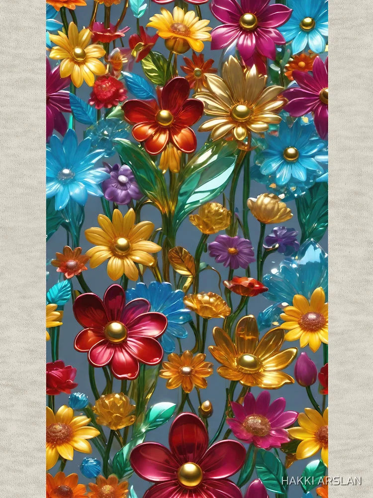 3d Colorful Flowers Backgroun, Floral Pattern