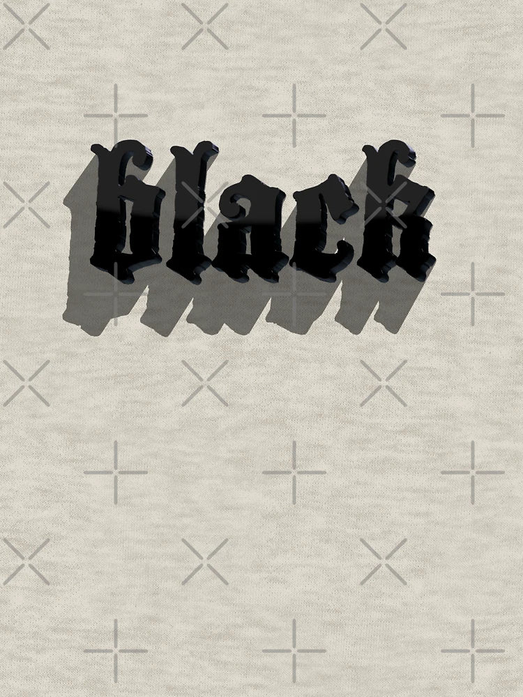 3D typography with a 'Black' shadow
