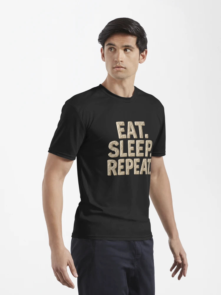 3D Typography Quote Eat Sleep Repeat