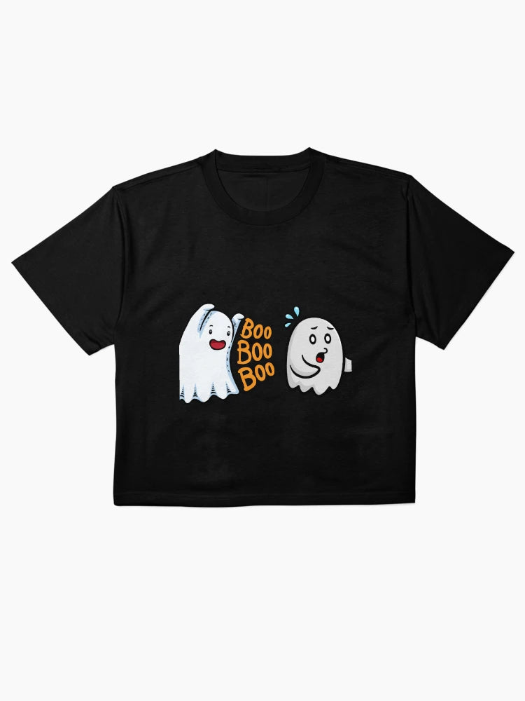 A couple of boo scaring each other- Ghost of Disapproval- Funny Halloween Design