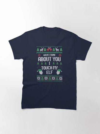 I Touch My Elf Funny Christmas Sweater Design