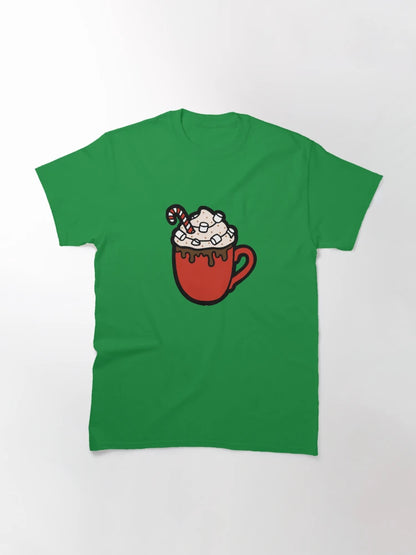Festive Hot Cocoa Pattern in Green