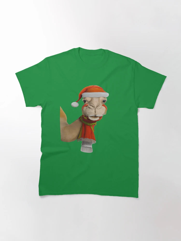 Adorable Cute Camel Wearing Santa Hat Christmas