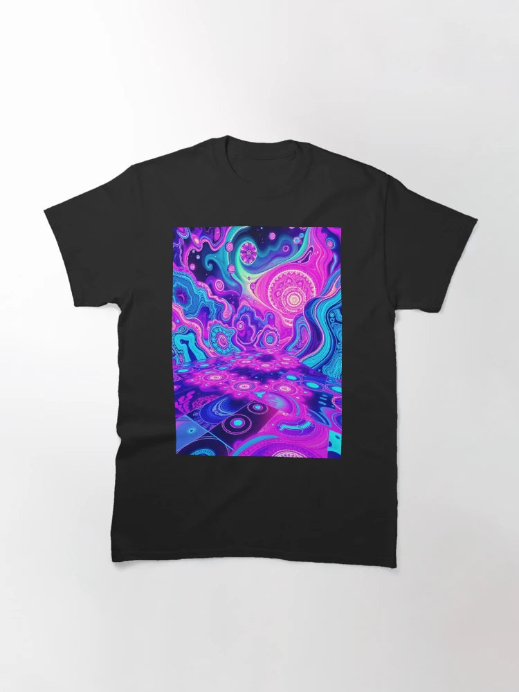 A.I. Neon Landscape 0001 FunFractals ChromaDepth 3D