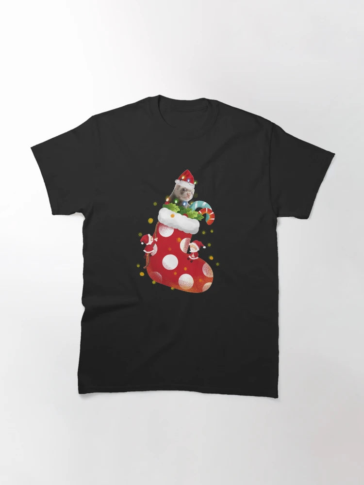 Ferret With Hat Christmas Socking