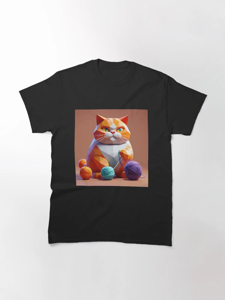 3D Angry Cat with Sewing Balls