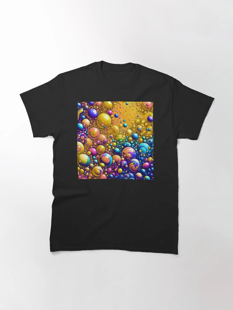 3D-Style Fantasy Neon-Colored Marbled Bubbles Abstract Designs