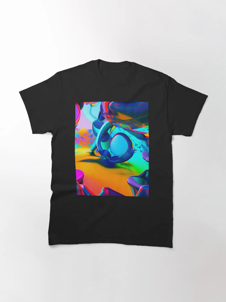 Abstract 3D art. Colorful magical landscape