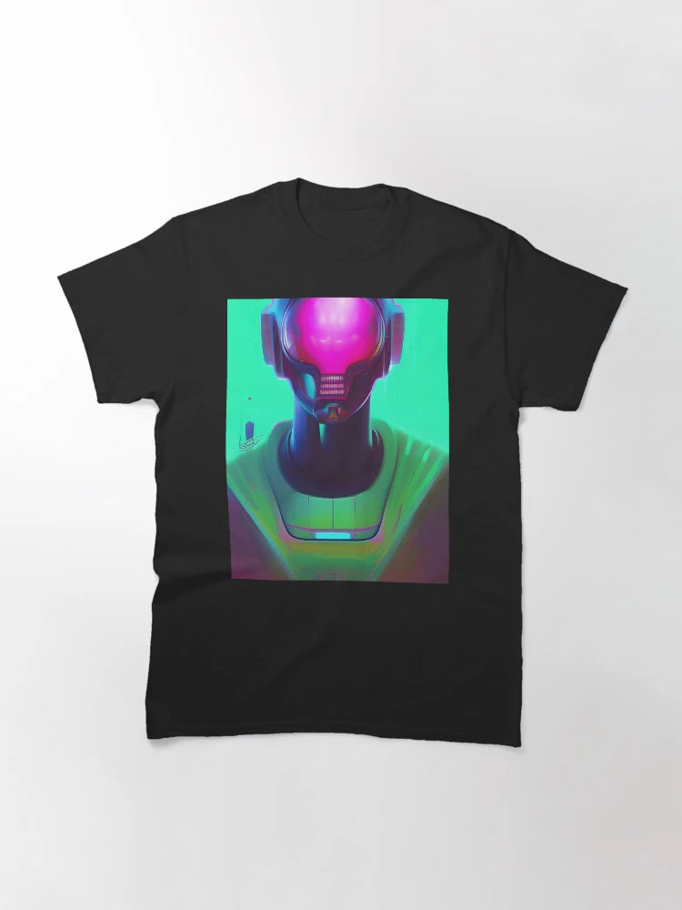 3D alien art. Coloful synthwave style neon