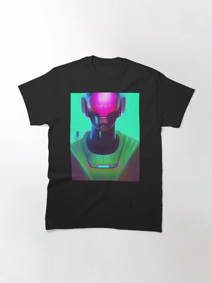 3D alien art. Coloful synthwave style neon