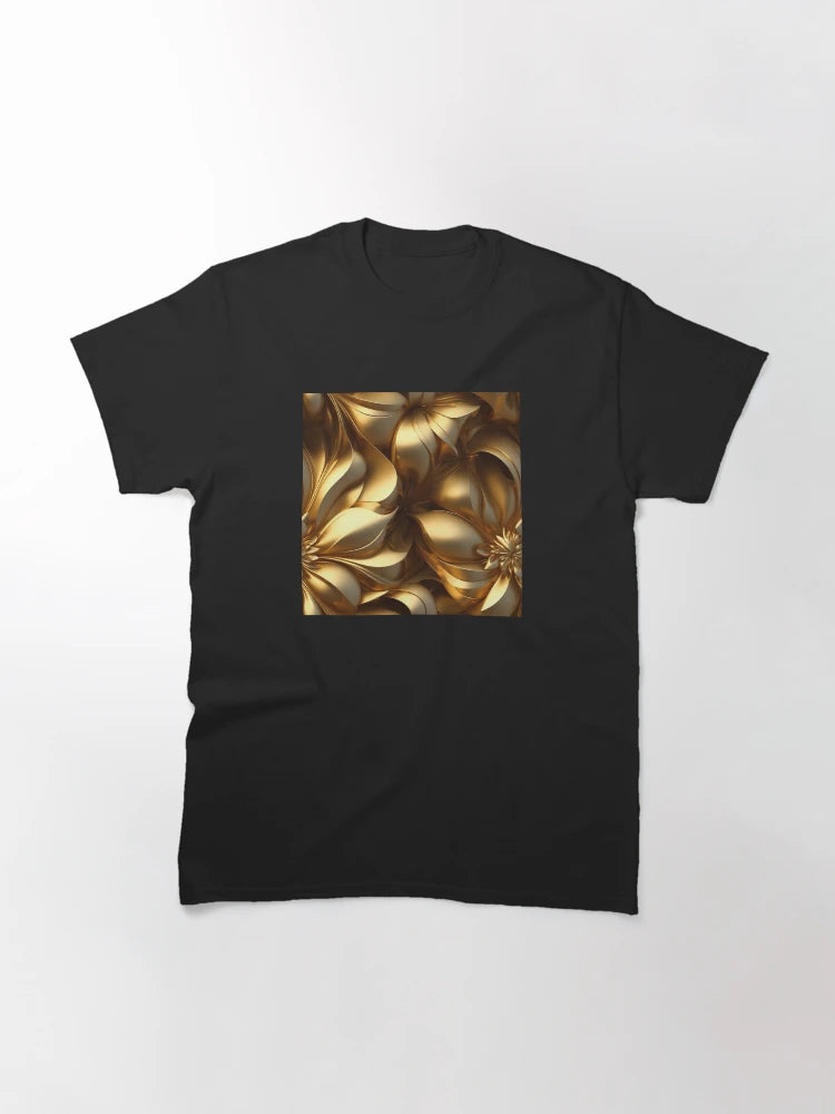 3d gold flower pattern