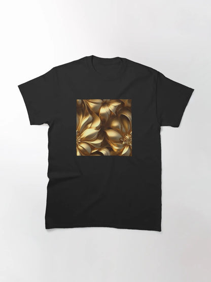 3d gold flower pattern