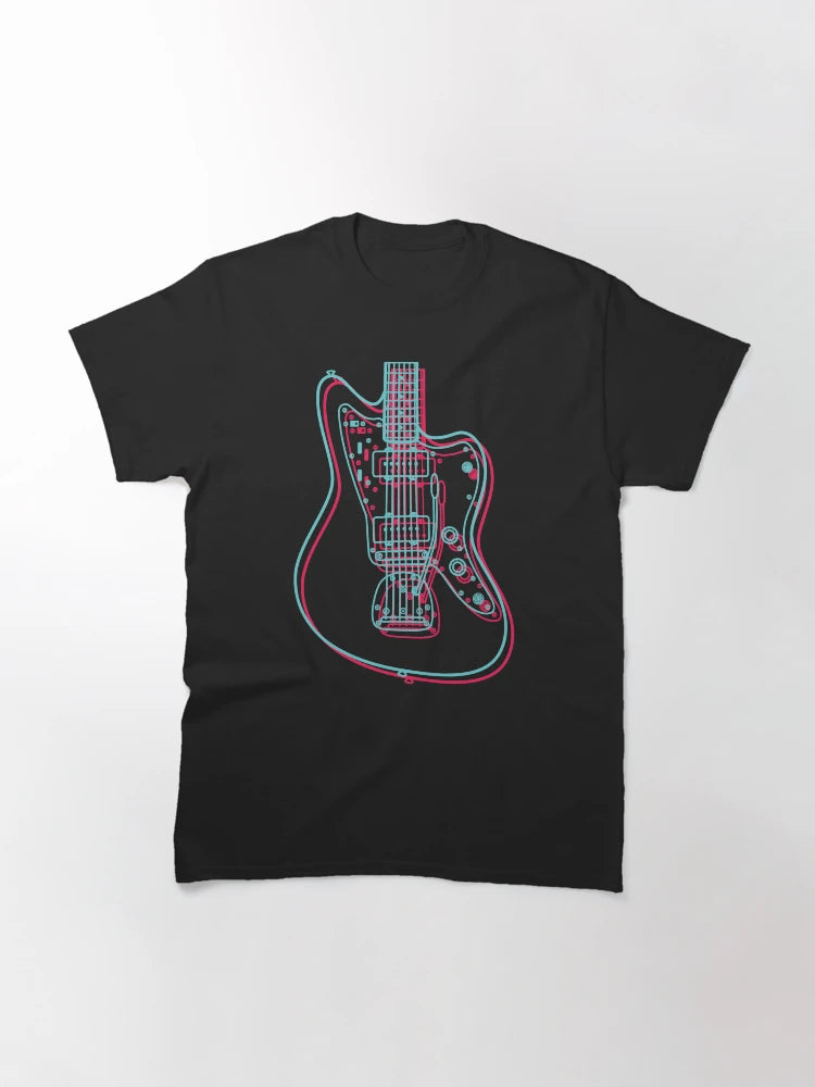 3D Offset Style Electric Guitar Body Outline
