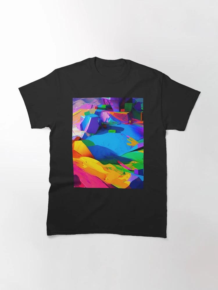 Abstract 3D art. Colorful magical landscape