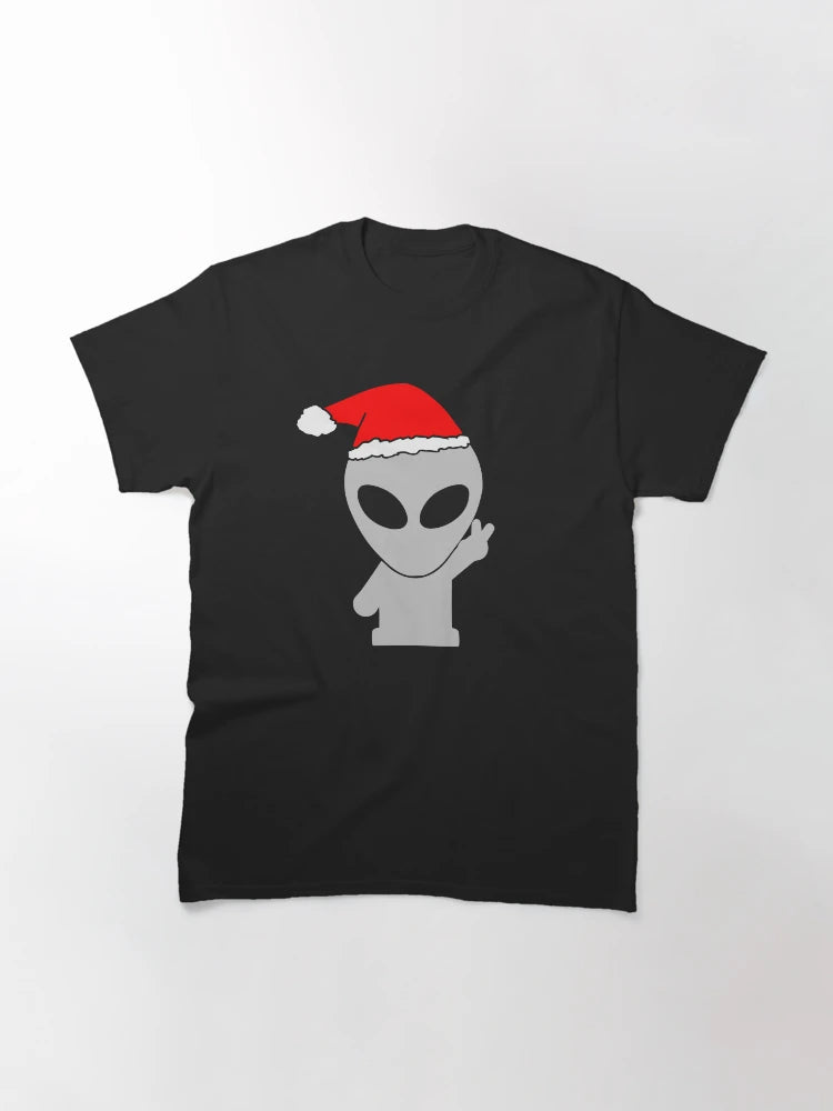 Alien Wearing Santa Hat