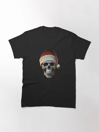 A Skull With Santa's Hat