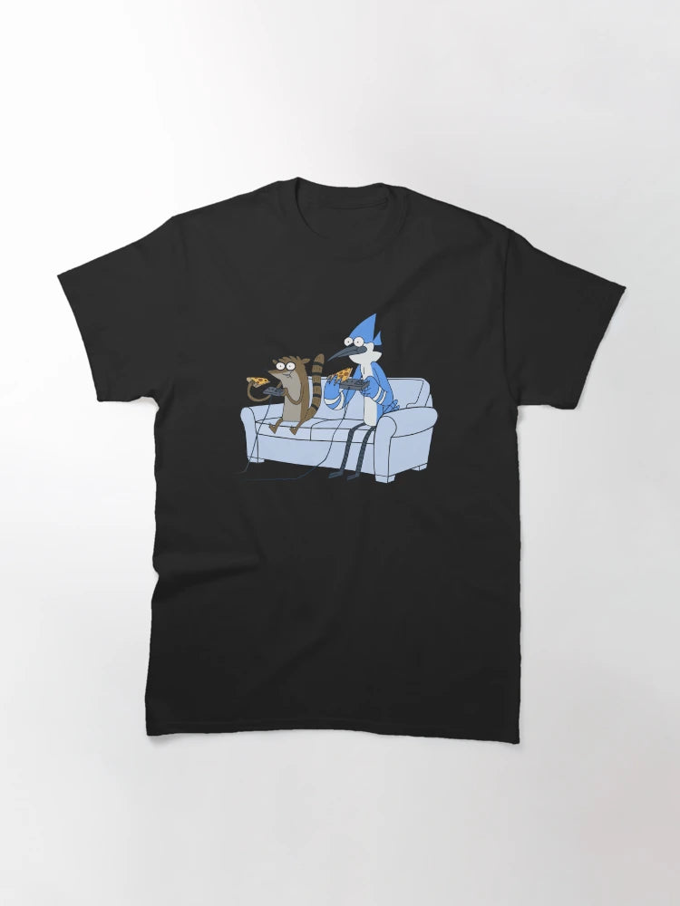 Mordecai and Rigby Pizza and Video Games