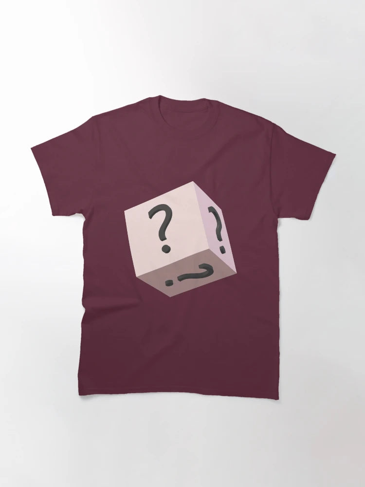 3d three-dimensional square box and question mark